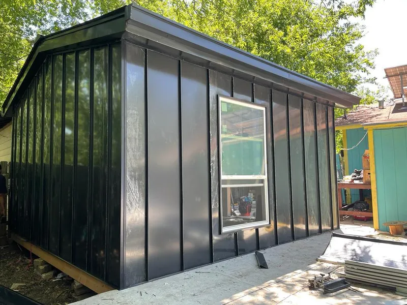 Black standing seam metal wall panels for Metal Roof Installation in Plumsted